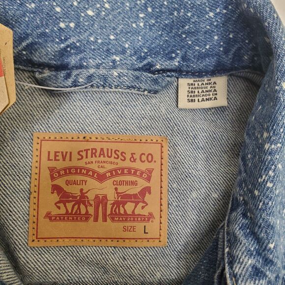Levi's Premium Original Trucker Jacket Galactic Wash Women's Size Large NWT - Picture 5 of 15
